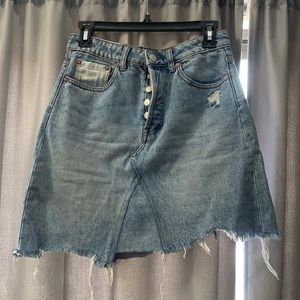 Super cute Free People jean skirt.